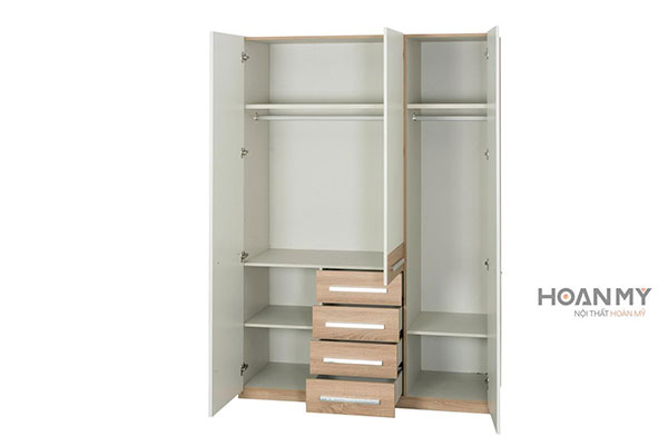 Tủ quần áo gỗ nhiều ngăn tiện nghi